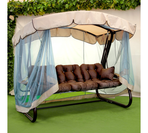 Садова гойдалка GreenGard Аланія, коричнево-бежева