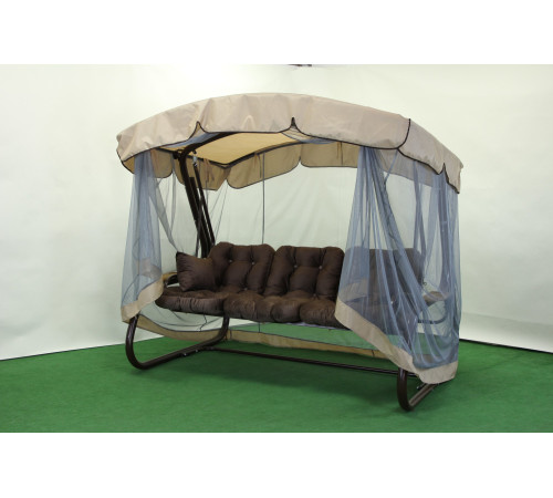 Садова гойдалка GreenGard Аланія, коричнево-бежева