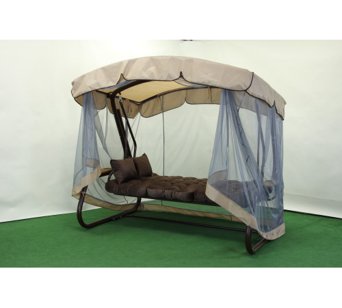 Садова гойдалка GreenGard Аланія, коричнево-бежева