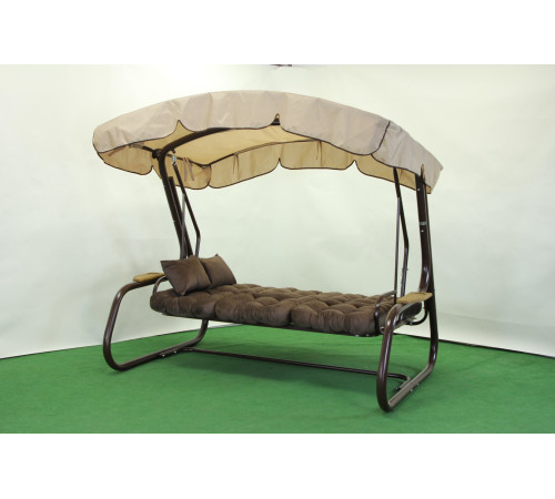 Садова гойдалка GreenGard Аланія, коричнево-бежева