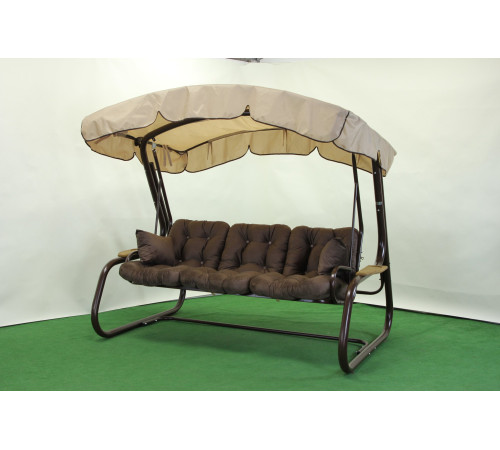 Садова гойдалка GreenGard Аланія, коричнево-бежева