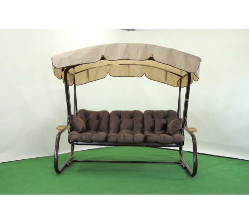 Садова гойдалка GreenGard Аланія, коричнево-бежева