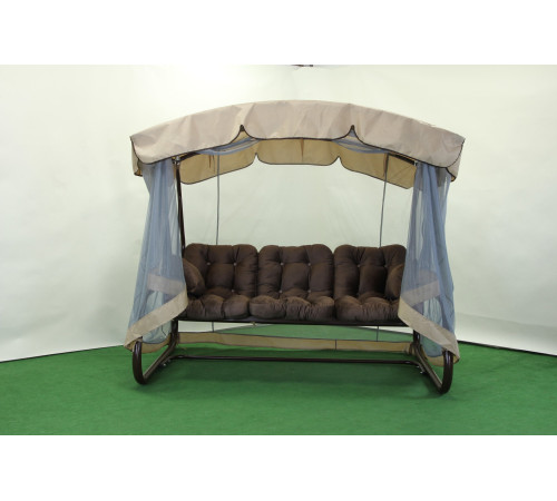 Садова гойдалка GreenGard Аланія, коричнево-бежева