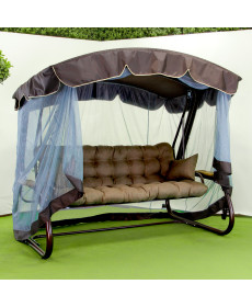 Садова гойдалка GreenGard Аланія Air, коричнево-бежева