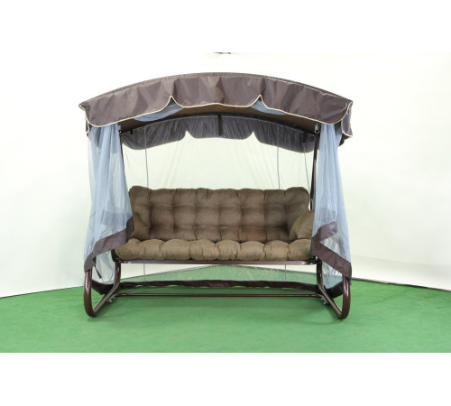 Садова гойдалка GreenGard Аланія Air, коричнево-бежева