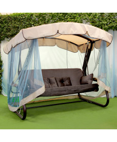 Садова гойдалка GreenGard Аланія Solo, коричнево-бежева