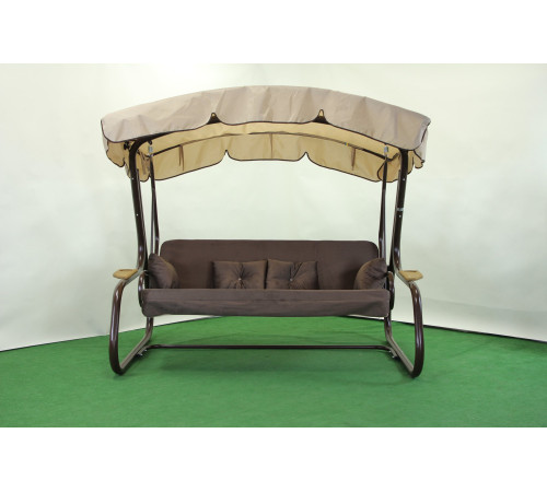 Садова гойдалка GreenGard Аланія Solo, коричнево-бежева