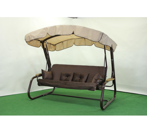 Садова гойдалка GreenGard Аланія Solo, коричнево-бежева