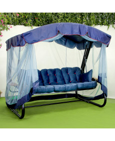 Садова гойдалка GreenGard Афіна, чорно-синя