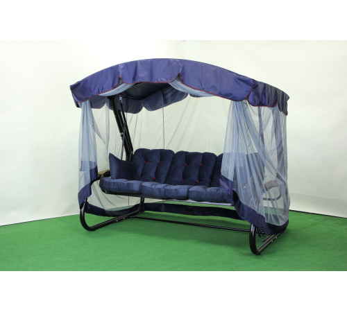 Садова гойдалка GreenGard Афіна, чорно-синя