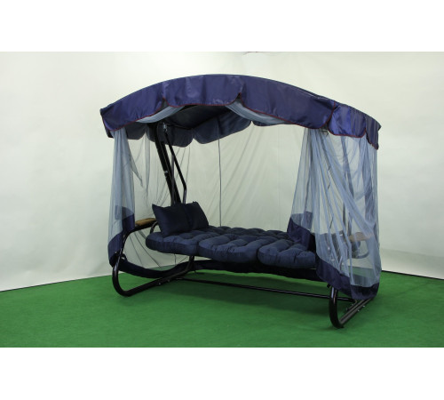 Садова гойдалка GreenGard Афіна, чорно-синя