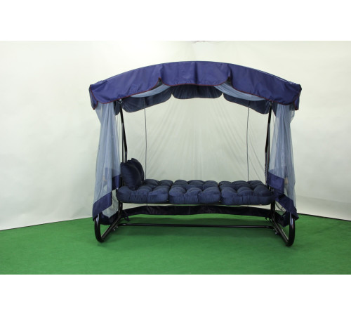 Садова гойдалка GreenGard Афіна, чорно-синя