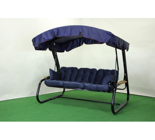 Садова гойдалка GreenGard Афіна, чорно-синя