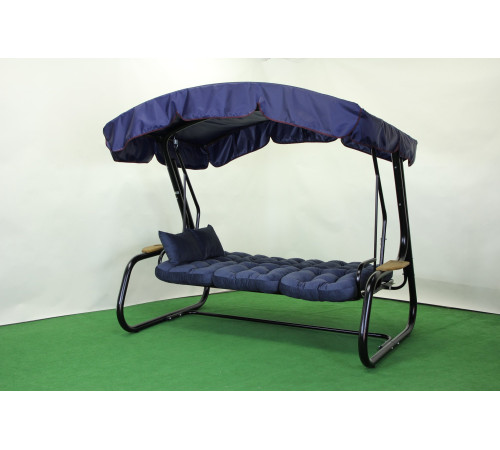 Садова гойдалка GreenGard Афіна, чорно-синя