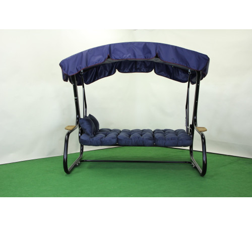 Садова гойдалка GreenGard Афіна, чорно-синя