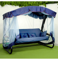 Садова гойдалка GreenGard Афіна Solo, чорно-синя