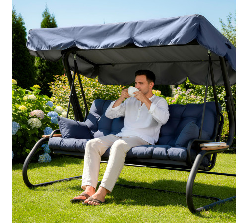 Садова гойдалка GreenGard Мішель, синя