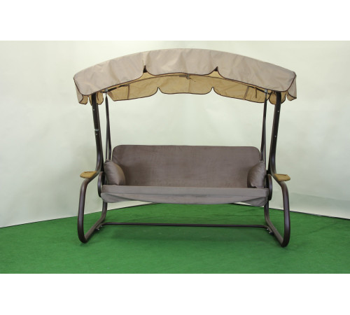 Садова гойдалка GreenGard Камалія Solo, коричнево-бежева