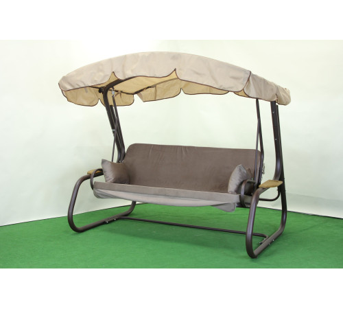 Садова гойдалка GreenGard Камалія Solo, коричнево-бежева