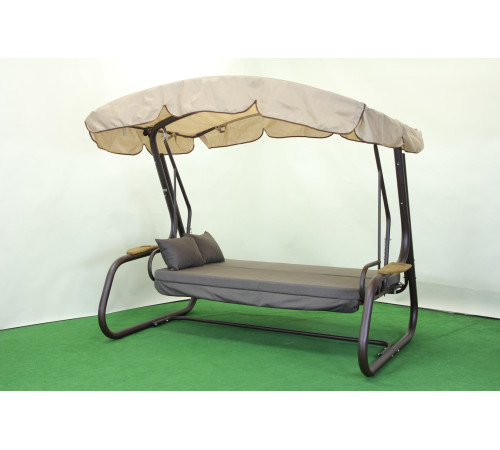 Садова гойдалка GreenGard Камалія Solo, коричнево-бежева