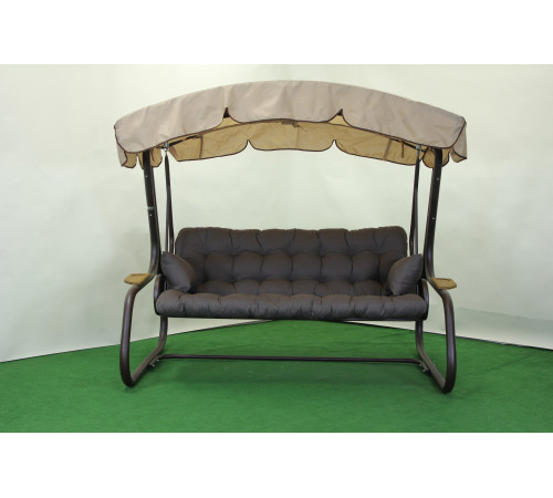 Садова гойдалка GreenGard Камалія Air, коричнево-бежева