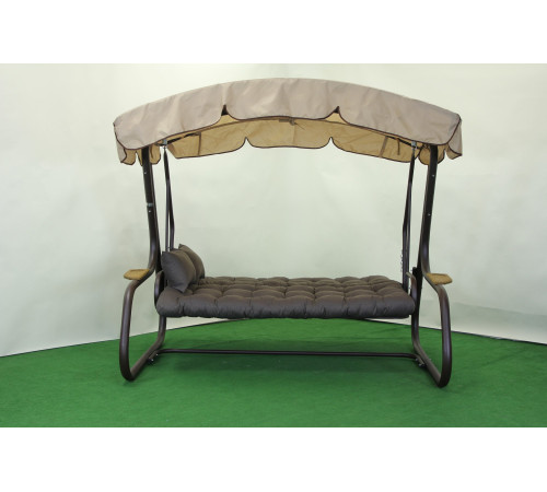 Садова гойдалка GreenGard Камалія Air, коричнево-бежева