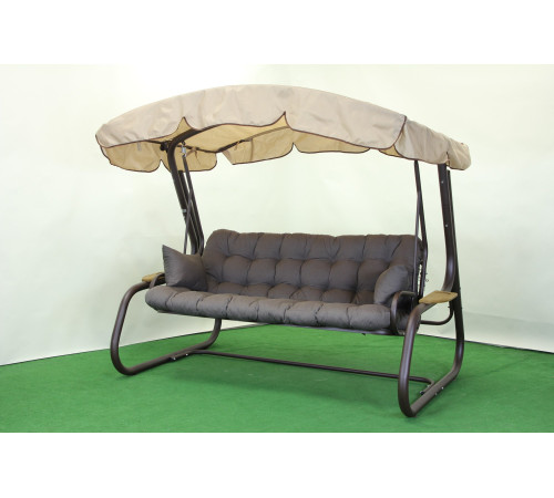 Садова гойдалка GreenGard Камалія Air, коричнево-бежева