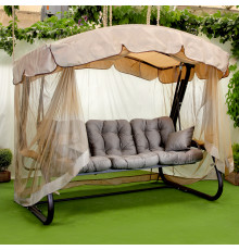 Садова гойдалка GreenGard Камалія, коричнево-бежева