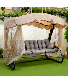 Садова гойдалка GreenGard Камалія, коричнево-бежева