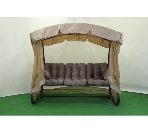 Садова гойдалка GreenGard Камалія, коричнево-бежева