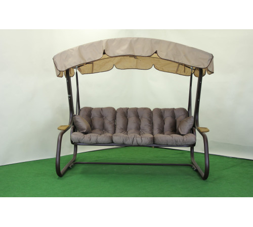 Садова гойдалка GreenGard Камалія, коричнево-бежева