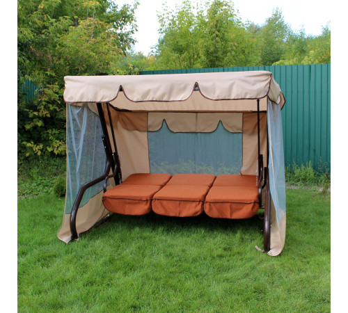 Садова гойдалка GreenGard Брауні, коричнево-бежева