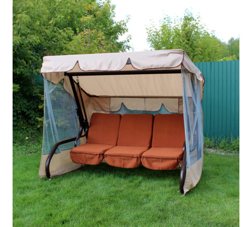 Садова гойдалка GreenGard Брауні, коричнево-бежева