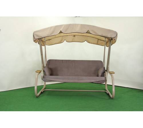 Садова гойдалка GreenGard Валенсія Solo, коричнево-бежева