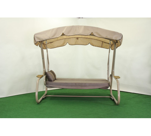 Садова гойдалка GreenGard Валенсія Solo, коричнево-бежева