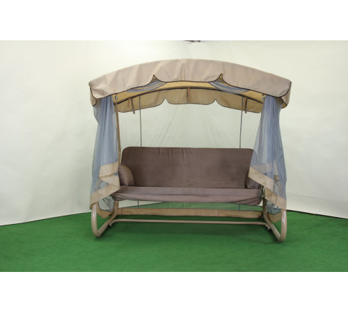 Садова гойдалка GreenGard Валенсія Solo, коричнево-бежева