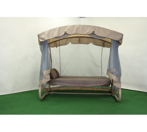 Садова гойдалка GreenGard Валенсія Solo, коричнево-бежева