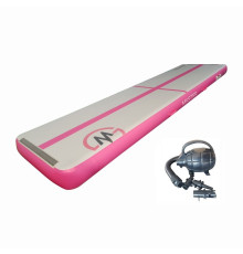 Мат гімнатичний MASTER 400 x 100 x 20 см, біло-рожевий
