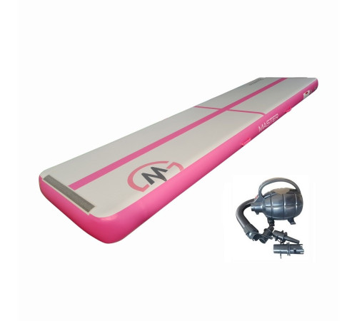 Airtrack Mata Gimnastyczna MASTER 400 x 100 x 20 cm Różowa-Szara