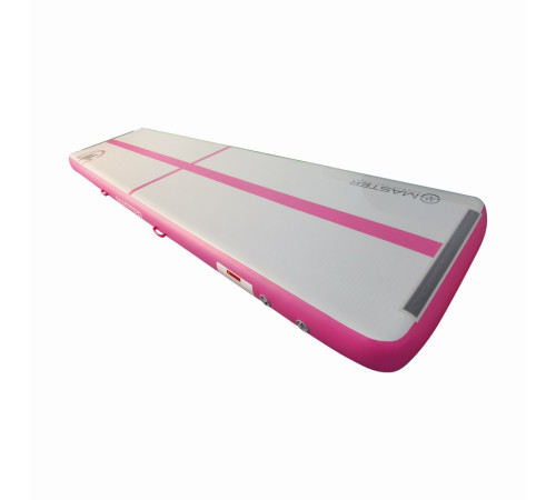 Airtrack Mata Gimnastyczna MASTER 400 x 100 x 20 cm Różowa-Szara