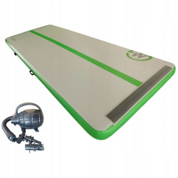 Мат гімнастичний надувний MASTER 400 x 150 x 20 cм, сіро-зелений