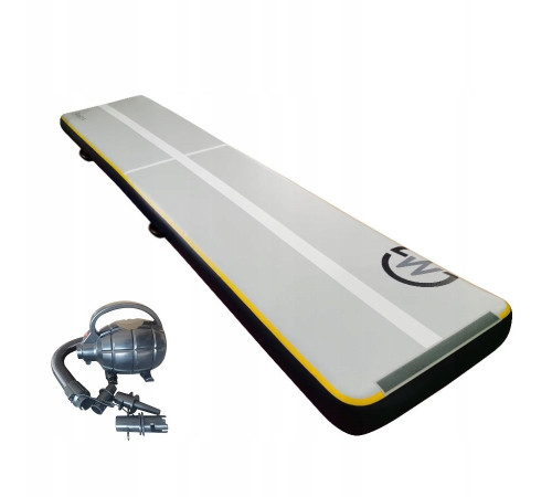 AirTrack Dmuchana Mata Gimnastyczna MASTER S-Pro 600 x 100 x 20 cm Grey-Black