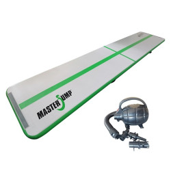 Мат гімнатичний надувний MASTER 500 x 100 x 10 см, сіро-зелений