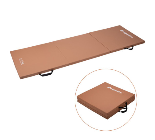 Мат гімнастичний inSPORTline Trifold, 195 x 90 x 5 см, коричневий
