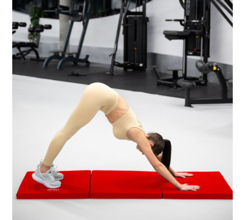 Мат гімнастичний твердий Gymtek 5см червоний