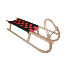 Sanki Drewniane SULOV Tatra 120 cm Plecione Czarno-Czerwone