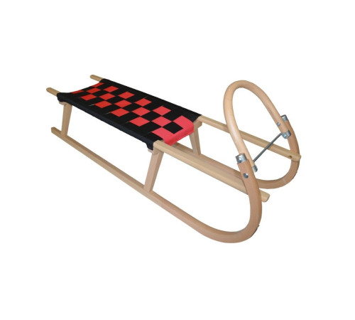 Sanki Drewniane SULOV Tatra 120 cm Plecione Czarno-Czerwone