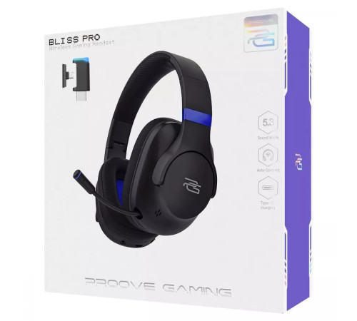 Навушники ігрові бездротові Proove Gaming Bliss Pro чорні