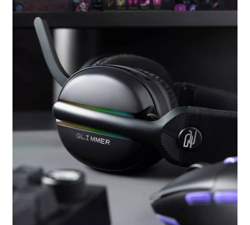 Навушники ігрові бездротові Proove Gaming Glimmer APP чорно-фіолетові