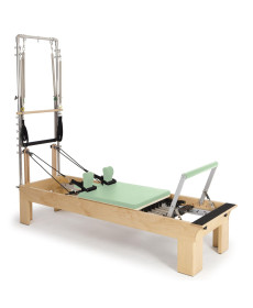 Реформер для пілатесу дерев'яний Elina Pilates Physio з вежею, зелений